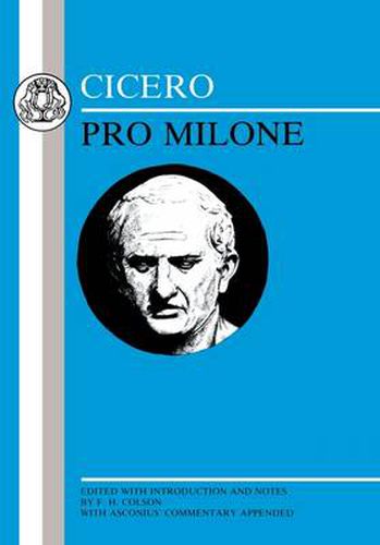 Cover image for Cicero: Pro Milone