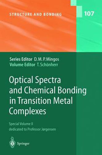 Cover image for Optical Spectra and Chemical Bonding in Transition Metal Complexes: Special Volume II, dedicated to Professor Jorgensen