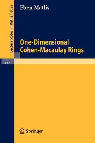 Cover image for One-Dimensional Cohen-Macaulay Rings