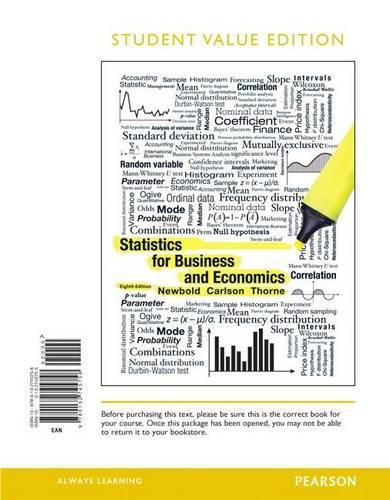 Statistics for Business and Economics