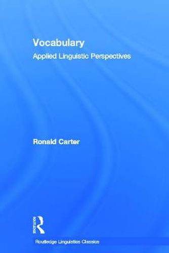 Cover image for Vocabulary: Applied Linguistic Perspectives