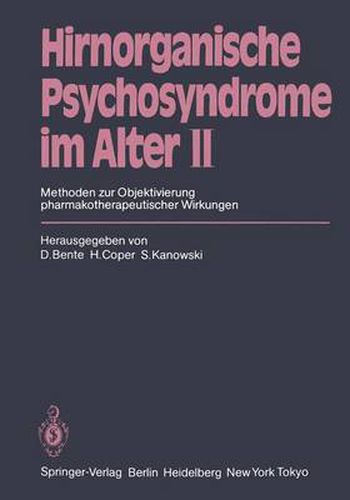 Cover image for Hirnorganische Psychosyndrome im Alter