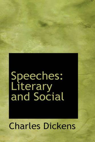 Cover image for Speeches: Literary and Social