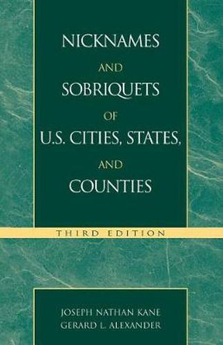 Cover image for Nicknames and Sobriquets of U.S. Cities, States, and Counties