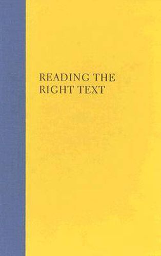 Cover image for Reading the Right Text: An Anthology of Contemporary Chinese Drama