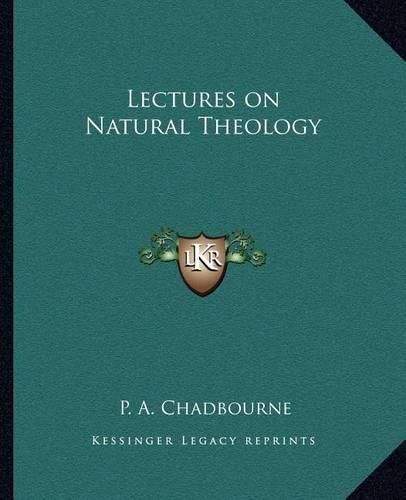 Cover image for Lectures on Natural Theology