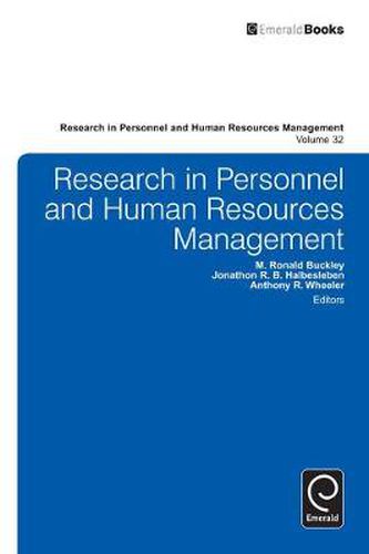 Cover image for Research in Personnel and Human Resources Management