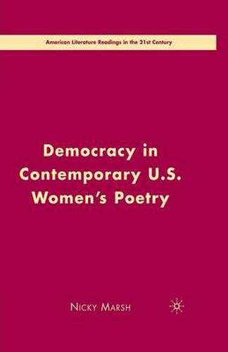 Cover image for Democracy in Contemporary U.S. Women's Poetry