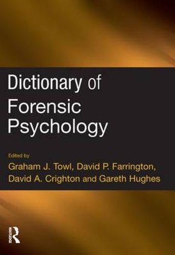 Cover image for Dictionary of Forensic Psychology