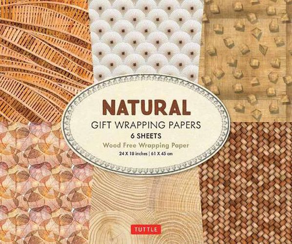 Cover image for All Natural Gift Wrapping Papers 6 sheets: 24 x 18 inch (61 x 45 cm) Wrapping Paper