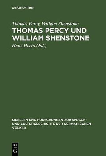 Thomas Percy und William Shenstone: Ein Briefwechsel aus der Entstehungszeit der Reliques of ancient English poetry