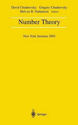 Number Theory: New York Seminar 2003