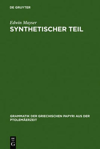 Cover image for Synthetischer Teil