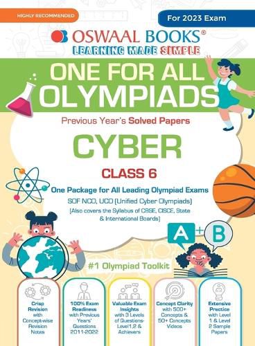 Cover image for Oswaal One For All Olympiad Previous Years' Solved Papers, Class-6 Cyber Book (For 2023 Exam)