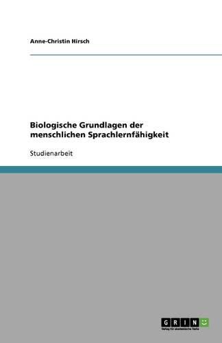Cover image for Biologische Grundlagen der menschlichen Sprachlernfahigkeit