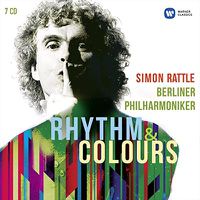 Cover image for Rhythm & Colours Works By Berlioz Mahler Debussy Stravinsky Mussorgsky Ravel Holst Orff 7cd
