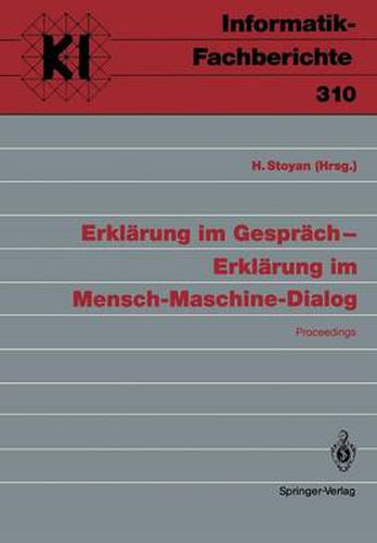 Cover image for Erklarung Im Gesprach - Erklarung Im Mensch-Maschine-Dialog