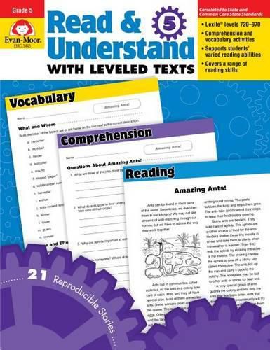 Cover image for Read and Understand with Leveled Texts, Grade 5 Teacher Resource