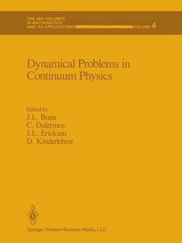 Cover image for Dynamical Problems in Continuum Physics