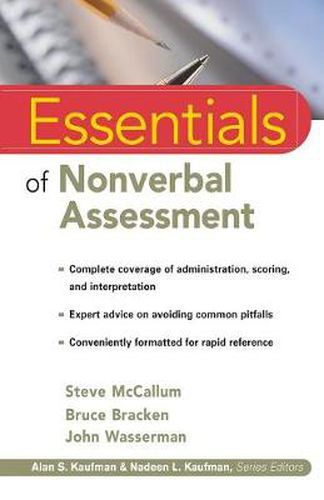 Cover image for Essentials of Nonverbal Assessment