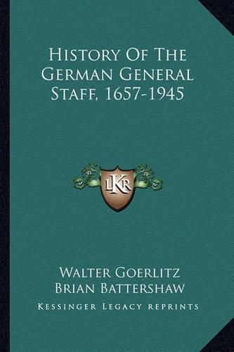 History of the German General Staff, 1657-1945