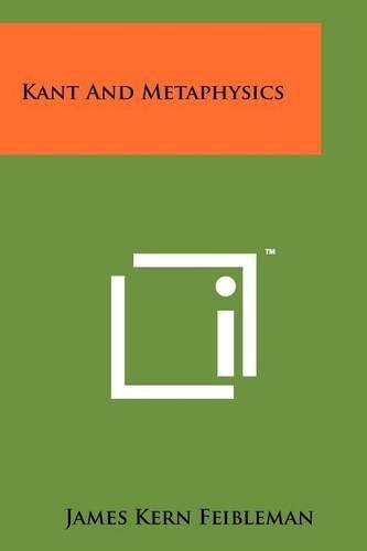 Cover image for Kant and Metaphysics