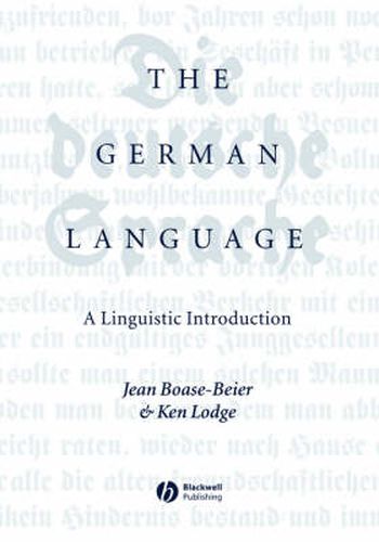 Cover image for The German Language: A Linguistic Introduction