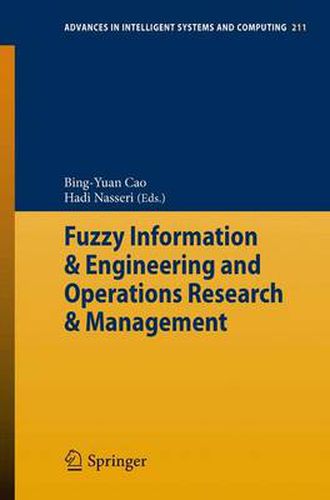Cover image for Fuzzy Information & Engineering and Operations Research & Management