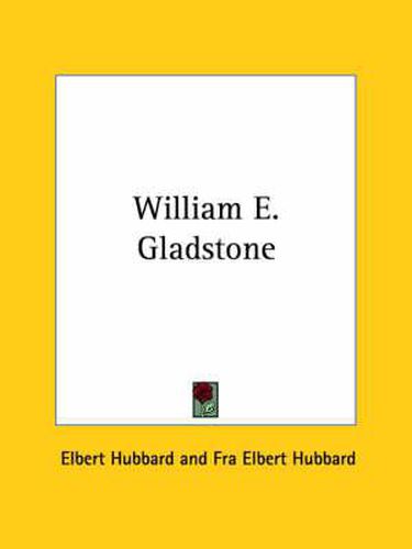 Cover image for William E. Gladstone