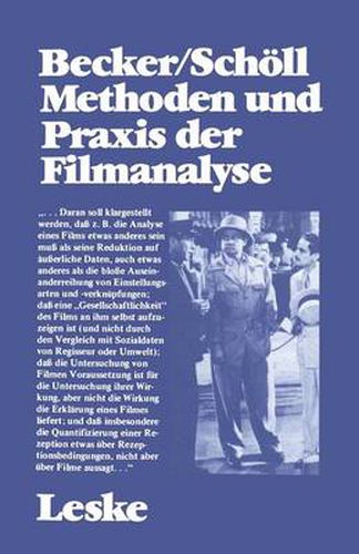 Cover image for Methoden Und Praxis Der Filmanalyse: Untersuchungen Zum Spielfilm Und Seinen Interpretationen