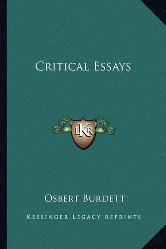 Cover image for Critical Essays