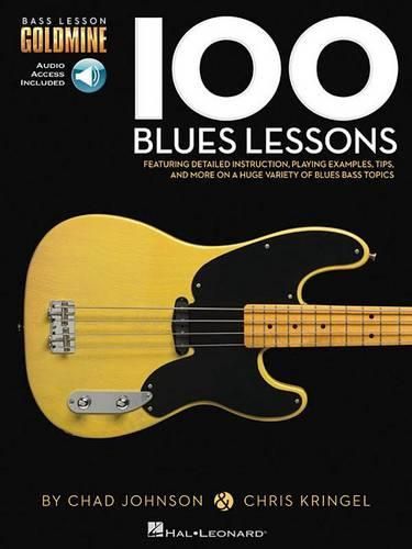 Cover image for 100 Blues Lessons: Bass Lesson Goldmine Series