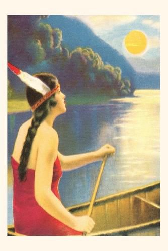 Cover image for Vintage Journal Indian Maiden Watching Sunset