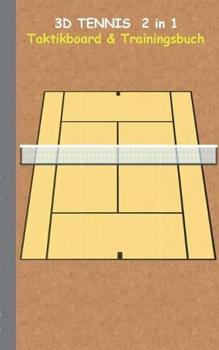 3D Tennis 2 in 1 Taktikboard und Trainingsbuch