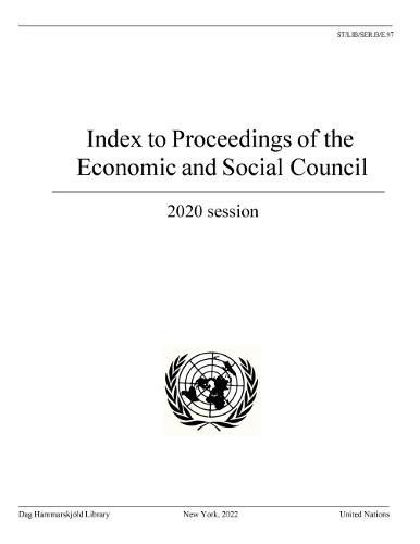 Index to Proceedings of the Economic and Social Council 2020