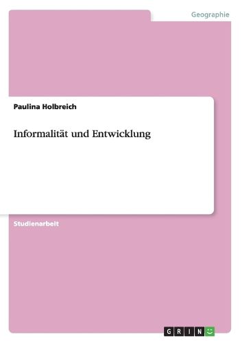 Cover image for Informalitat und Entwicklung