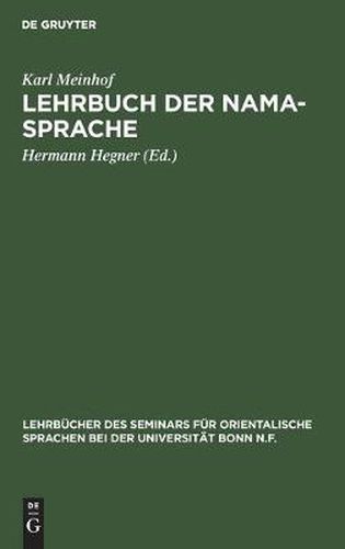 Cover image for Lehrbuch Der Nama-Sprache