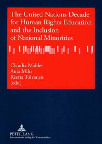 Cover image for The United Nations Decade for Human Rights Education and the Inclusion of National Minorities