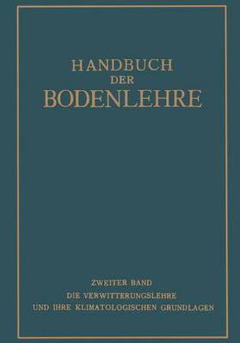 Cover image for Handbuch Der Bodenlehre