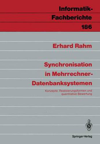 Cover image for Synchronisation in Mehrrechner-Datenbanksystemen
