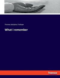 Cover image for What I remember