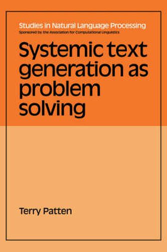 Systemic Text Generation as Problem Solving