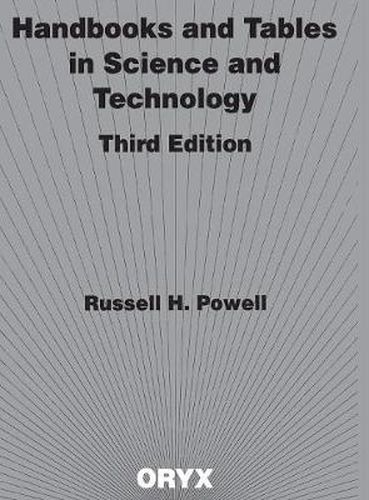 Cover image for Handbooks and Tables in Science and Technology, 3rd Edition