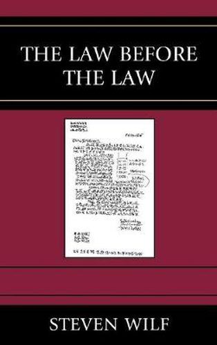 Cover image for The Law Before the Law