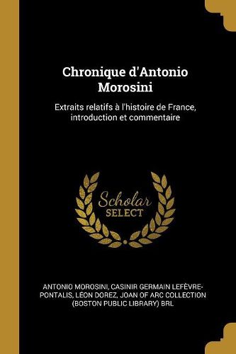 Cover image for Chronique d'Antonio Morosini