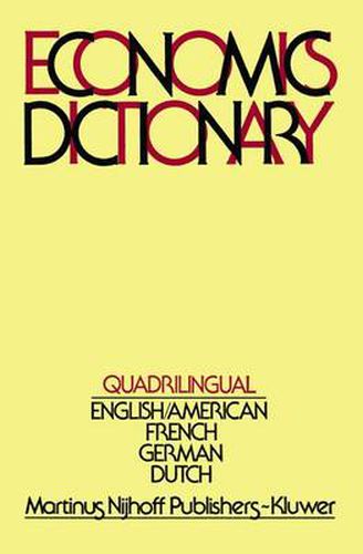 Cover image for Quadrilingual Economics Dictionary