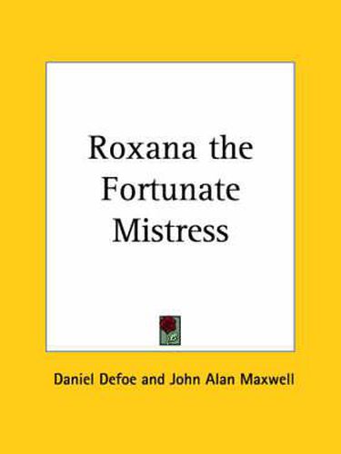 Cover image for Roxana the Fortunate Mistress (1931)