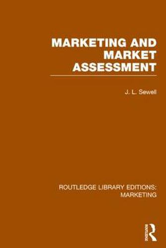 Cover image for Marketing and Marketing Assessment (RLE Marketing)