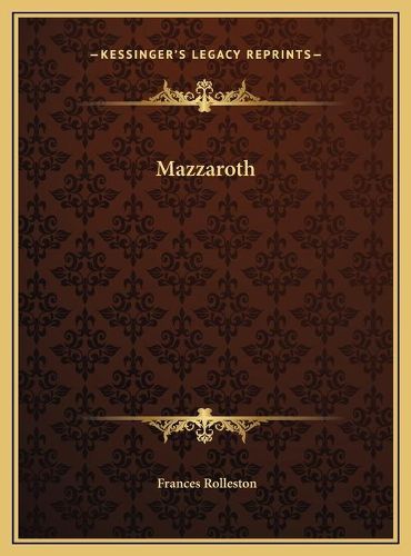 Cover image for Mazzaroth