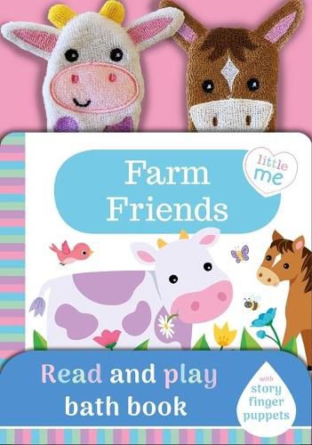 Cover image for Farm Friends: Read and Play Bath Book with Finger Puppet